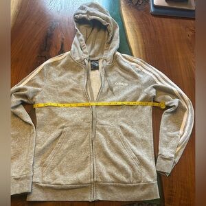 Retro Adidas Heather Gray Hoodie, women size medium